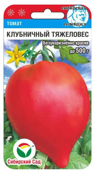Томат Клубничный тяжеловес (сибирский сад) 20шт  – купить в г. Омск