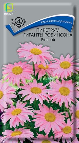 Пиретрум Гиганты Робинсона розовый (поиск) 0,1 гр  – купить в г. Омск