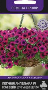 Петуния ампельная Изи Вейв Бургунди велюр F1 (поиск) 5шт