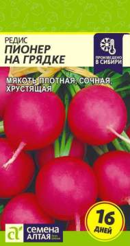 Редис Пионер на грядке (семена Алтая) 1,0гр Редис Пионер на грядке (семена Алтая) 1,0гр
