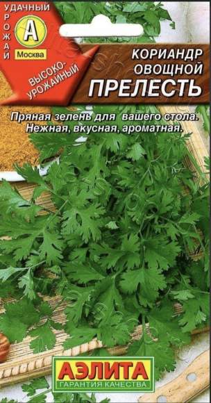 Кориандр (кинза) Прелесть (аэлита) 3,0 гр  – купить в г. Омск