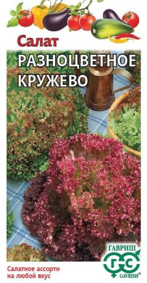 Салат листовой Разноцветное кружево (гавриш) 0,5 гр  – купить в г. Омск