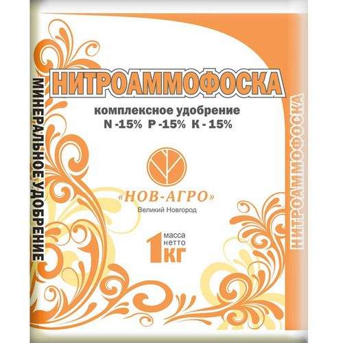 Нитроаммофоска N-15, P-15, K-15 (Нов-Агро) 1кг  – купить в г. Омск