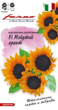 Подсолнечник декоративный Мэйджик оранж F1 (гавриш) 5 шт