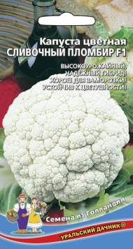 Капуста цветная Сливочный пломбир F1 (уральский дачник) 0,2 гр Капуста цветная Сливочный пломбир F1 (уральский дачник) 0,2 гр