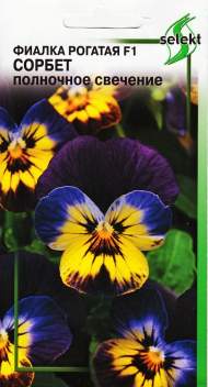 Фиалка рогатая сорбет Полночное свечение F1 (дом семян) 7 шт 