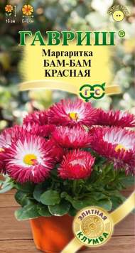 Маргаритка Бам-бам красная (гавриш) 7шт Маргаритка Бам-бам красная (гавриш) 7шт