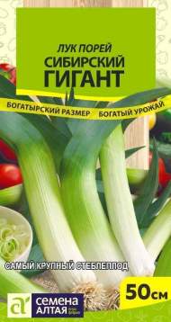 Лук порей Сибирский гигант (семена Алтая) 0,5 гр